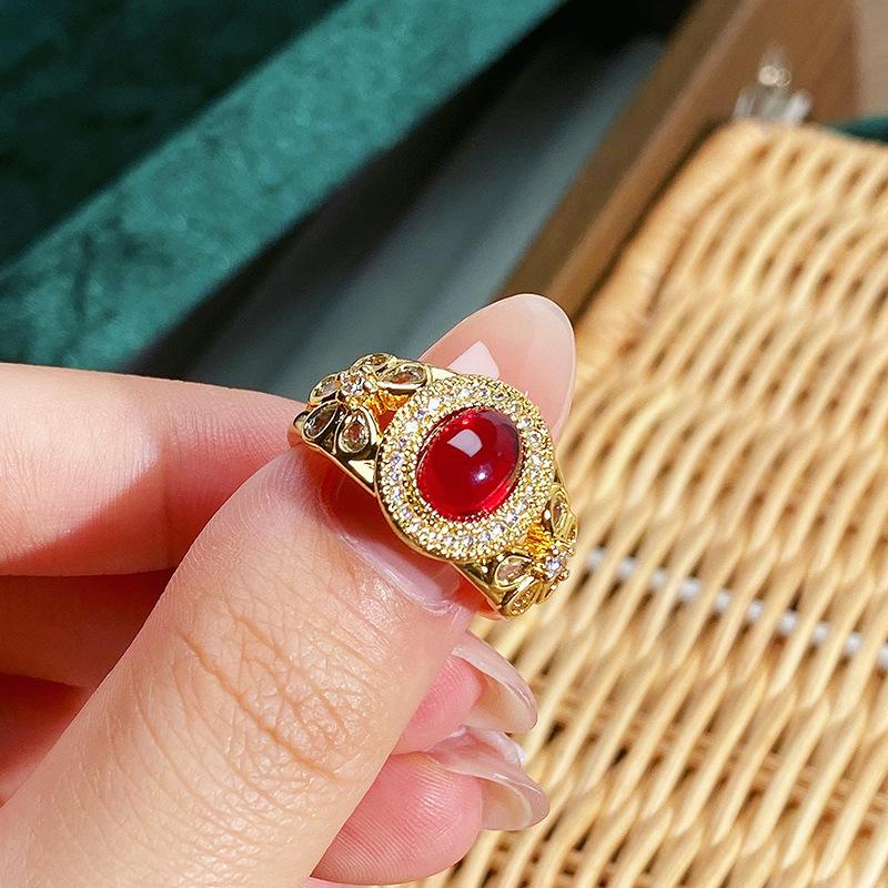 Кольцо с узором «Золотая эмаль, капля масла», Женское средневековое изысканное кольцо на указательный палец высокого класса, Модное кольцо в придворном стиле, Кольцо частичного богатства