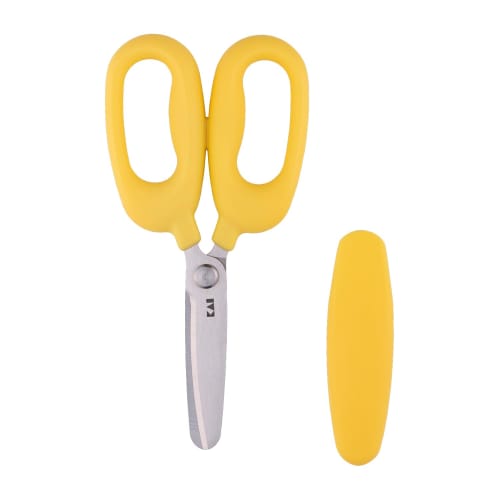 Kai KAI KAI KITCHEN FG5206 First Kitchen Scissors for Children, Storage, Convenient To Carry, Comes with a Cap, Dishwasher Safe, Little Chef Club, Yel