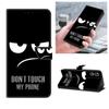 Don't Touch My phone"Pattern Painted Mobile Phone Shell For iPhone Samsung Xiaomi Redmi Motorola Nokia Sony LG Leather Case