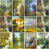 DIY Forest Scenery 5D Diamond Painting Full Round Drill Scenic Diamond Embroidery Cross Stitch Mosaic Kits Wall Art Home Decor