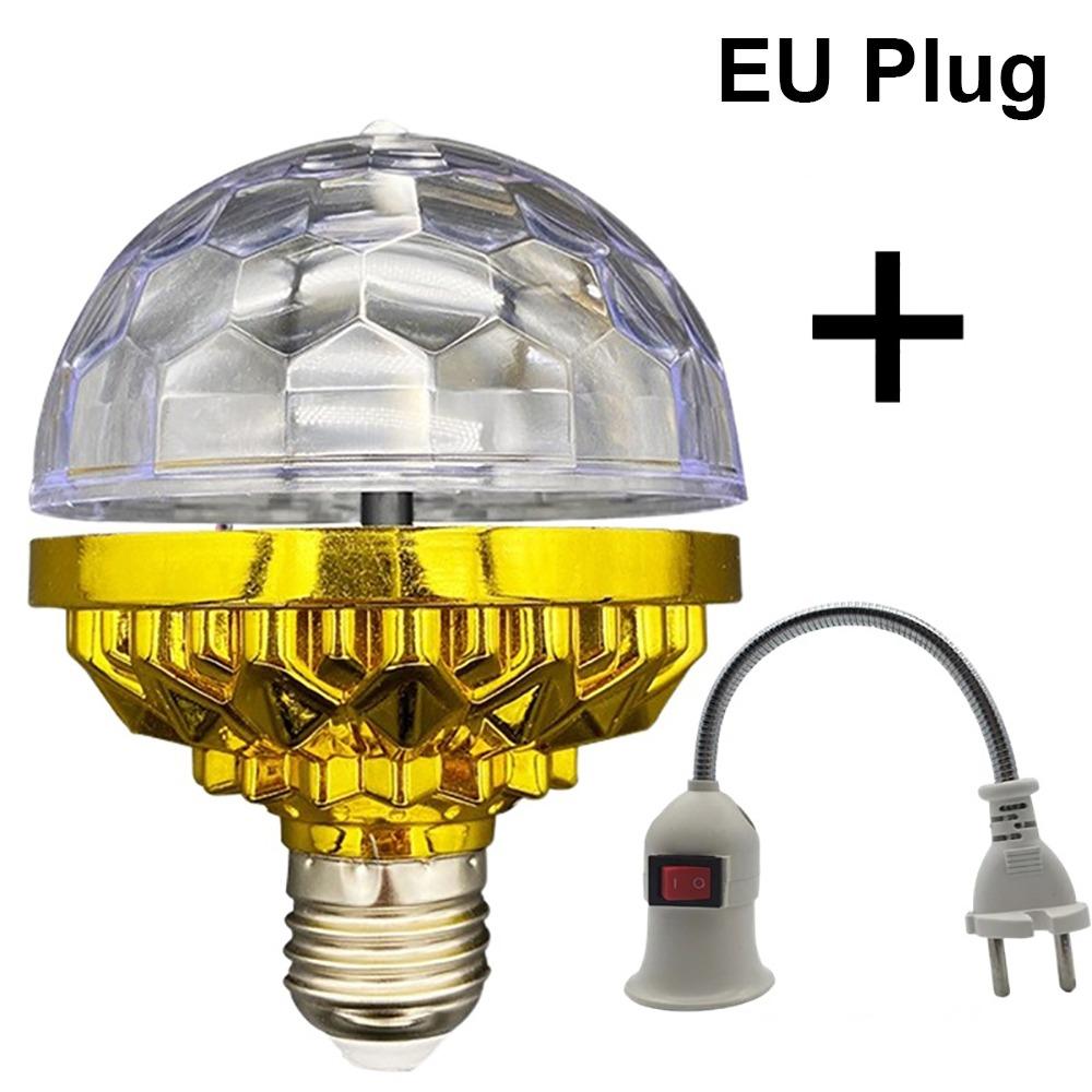 1Pcs E27 RGB Projection Lamp Crystal DJ Disco Ball Light Rotating Magical Ball Light  KTV Bar Stage