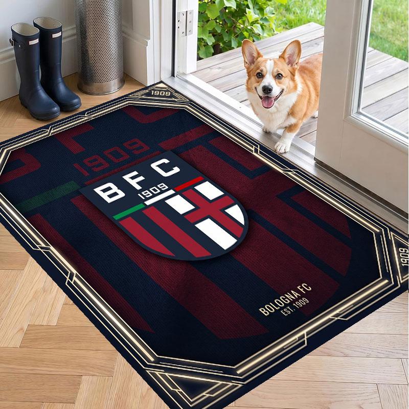 Soft Floor Carpet Bologna FC Pattern Area Rug Decorative Mat For Home Room Decoration