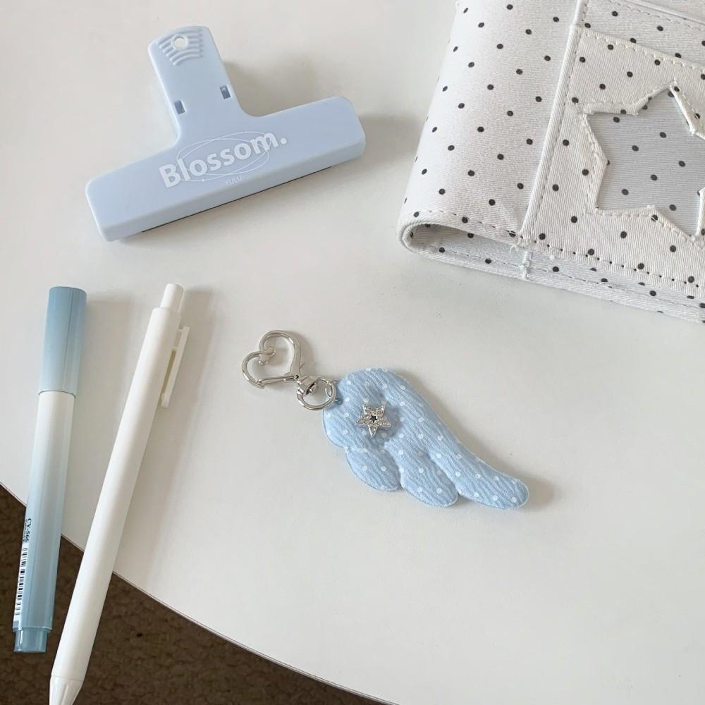 Print Wings Dots Pencil Case Y2k Pencil Pouch Fashion Korean Style Pen Bag Stationery Holder