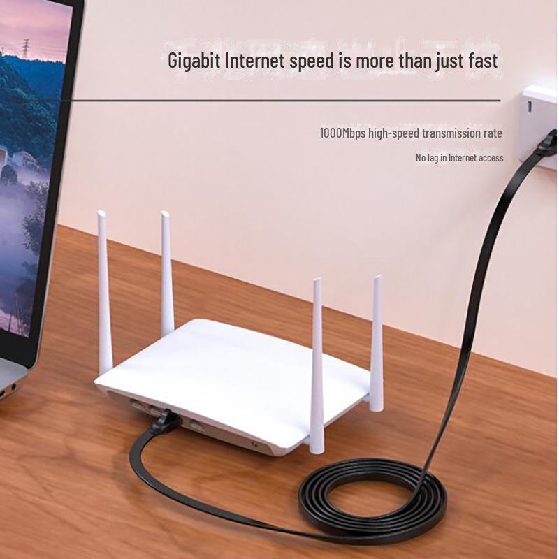 Неэкранированный плоский сетевой кабель Biyaz CAT6 Gigabit для высокоскоростных домашних и компьютерных подключений
