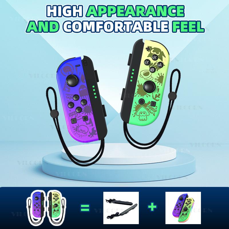Беспроводные контроллеры Joypad для Switch, Switch OLED, Switch Lite - Турбо, Пробуждение, RGB-подсветка