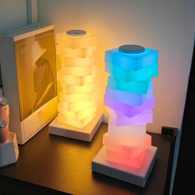 Креативный DIY регулируемый RGB-куб-ночник, USB-лампа для дома, спальни, игровой комнаты, с регулировкой яркости и сменой цвета, прикроватная лампа