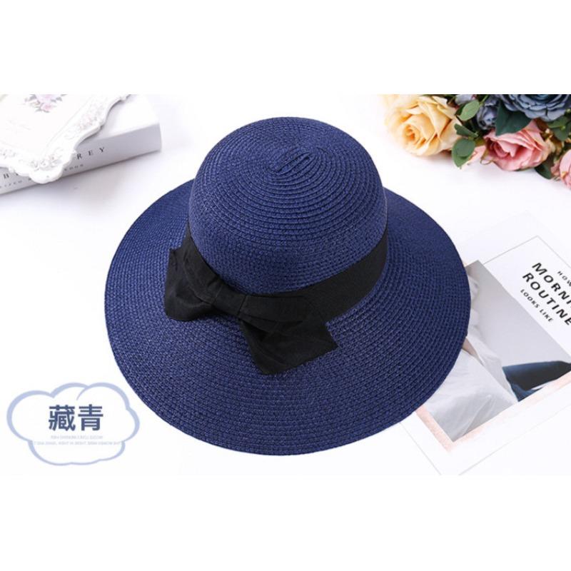 Шляпа, Летняя защита от солнца, Пляжный отдых, Большая пляжная травяная шляпа, Большой бант с полями, Шляпа рыбака