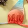 Женское красочное бикини из трех частей с сексуальным перекрестным ремешком и нагрудными подушечками без стального бюстгальтера Купальник