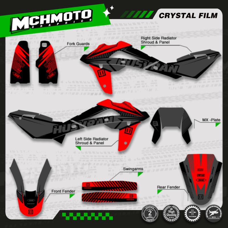 MCHMFG Graphice Decal Stickers Kit For Husqvarna TE 250 TE 250 2008 2009 2010 2011 2012 2013