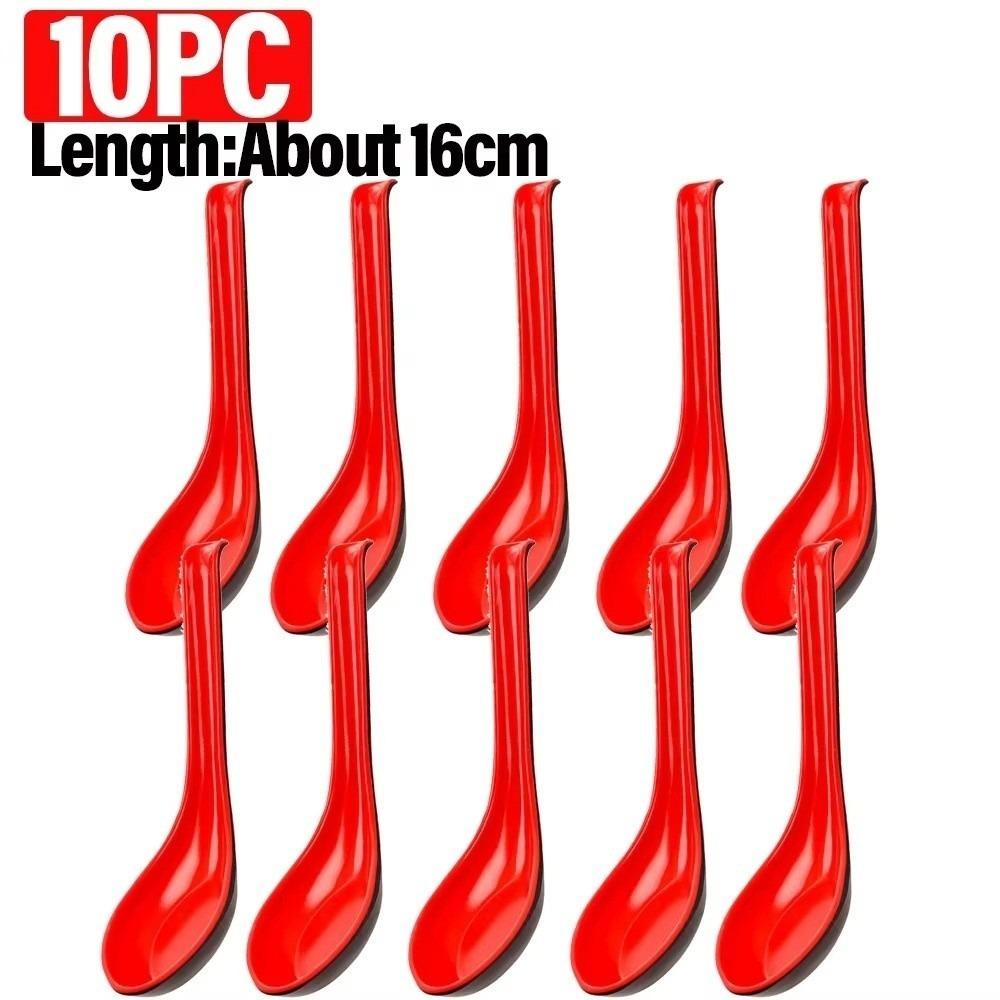 1/5/10pcs Heat-resistant Soup Spoon Drop-resistant Tablespoon Durable Ramen Spoon Kitchen Cutlery