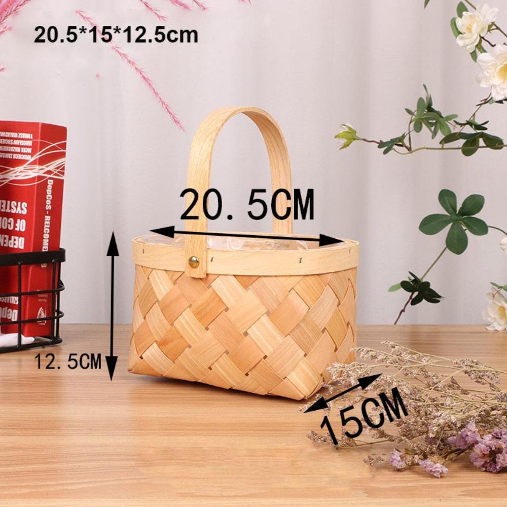 Плетеная корзина ручной работы из бумажной лозы, ручная работа, корзина для цветов, для кукол BJD / для кукол Ob11