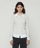 CURRENT Square Neckline Slit Long Sleeve [Gray]