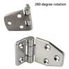 2pcs with 5 Holes Boat Hinge Stainless Steel Short Side Door Hinge Butt Door Cupboard Hinge Deck