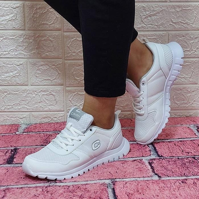Crush 602-652 Белые легкие ортопедические кроссовки Fuspet