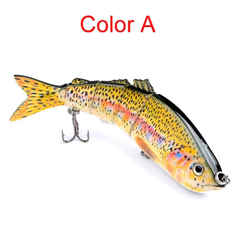 Приманка для рыбы, 26 см, пластиковая биомиметическая жесткая приманка, 177 г, большая приманка для пресноводного окуня, 6 цветов, приманка для рыбы с несколькими узлами