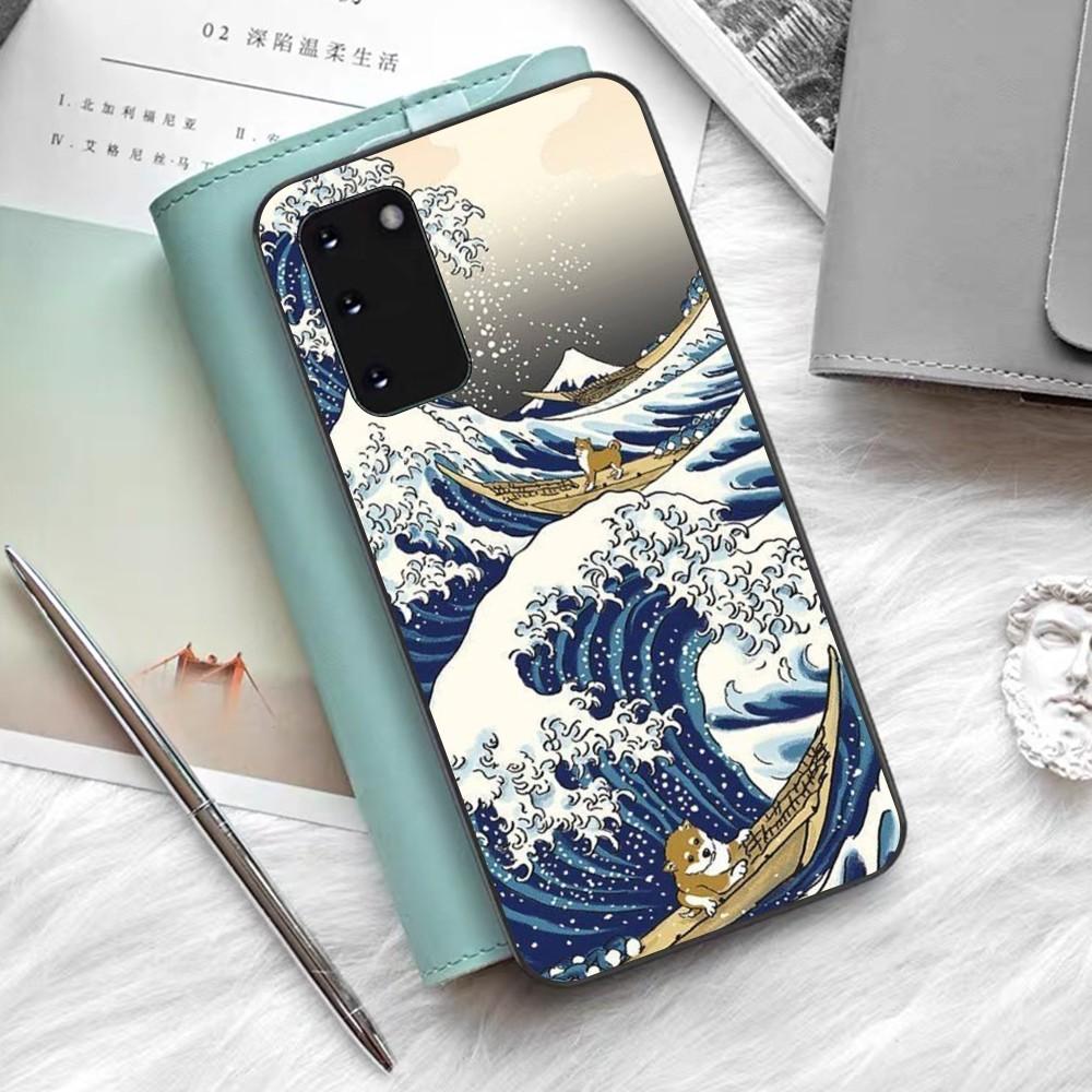 Японская Волна Аниме Дракон Чехол для Телефона Для Samsung S 9 10 20 21 22 23 30 23 24 Plus Lite Ultra FE S10lite Fundas