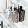 Plastic Wall-Mounted Toothbrush Holder Dustproof Drainable Toothbrush Cup Holder Minimalist Mouthwash Cup Storage Rack Bathroom