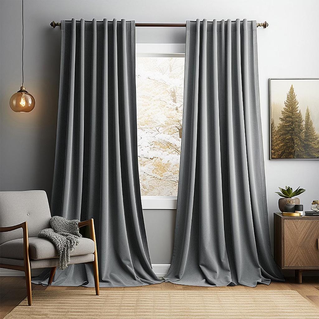 52x63 Inch Green Thermal Insulated Curtains - Soundproof Velvet Curtains With Grommets, Suitable For Bedroom And Living Room, Energy Saving Luxury