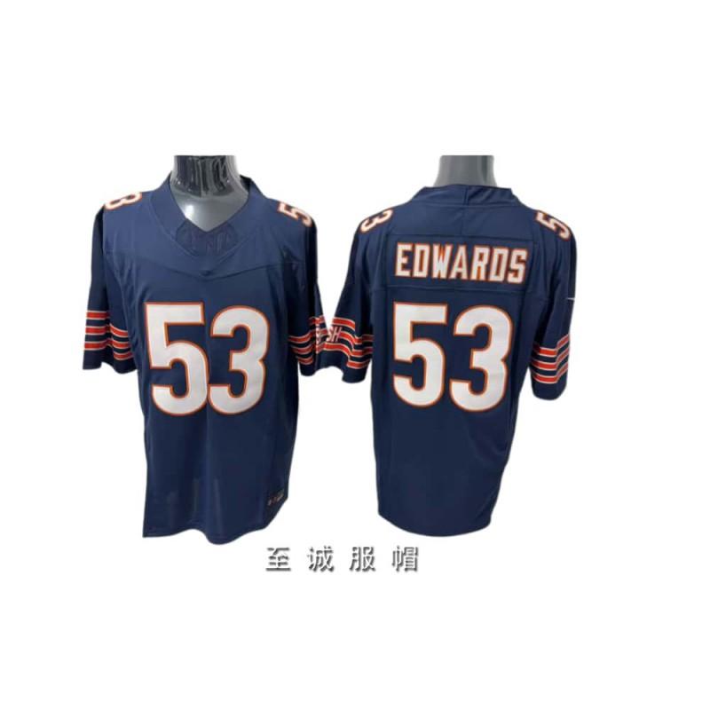 Chicago Bears Vintage Retro Football Jersey Men Embroidered Cotton Blend Sports Fan Apparel