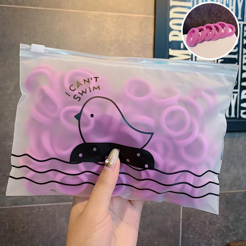 100 шт. эластичная детская веревка для волос ярких цветов, круг для волос, детские аксессуары для волос