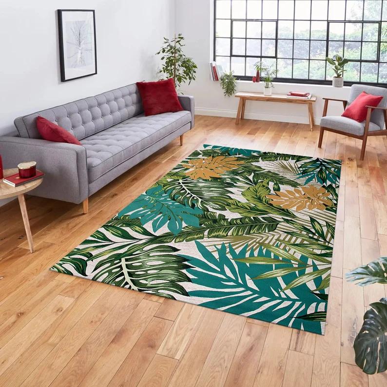 Abstract Wave and Animal Print Rugs Colorful Modern Carpets Floral Designs for Living Rooms Aesthetic Home Decor Floor Mats