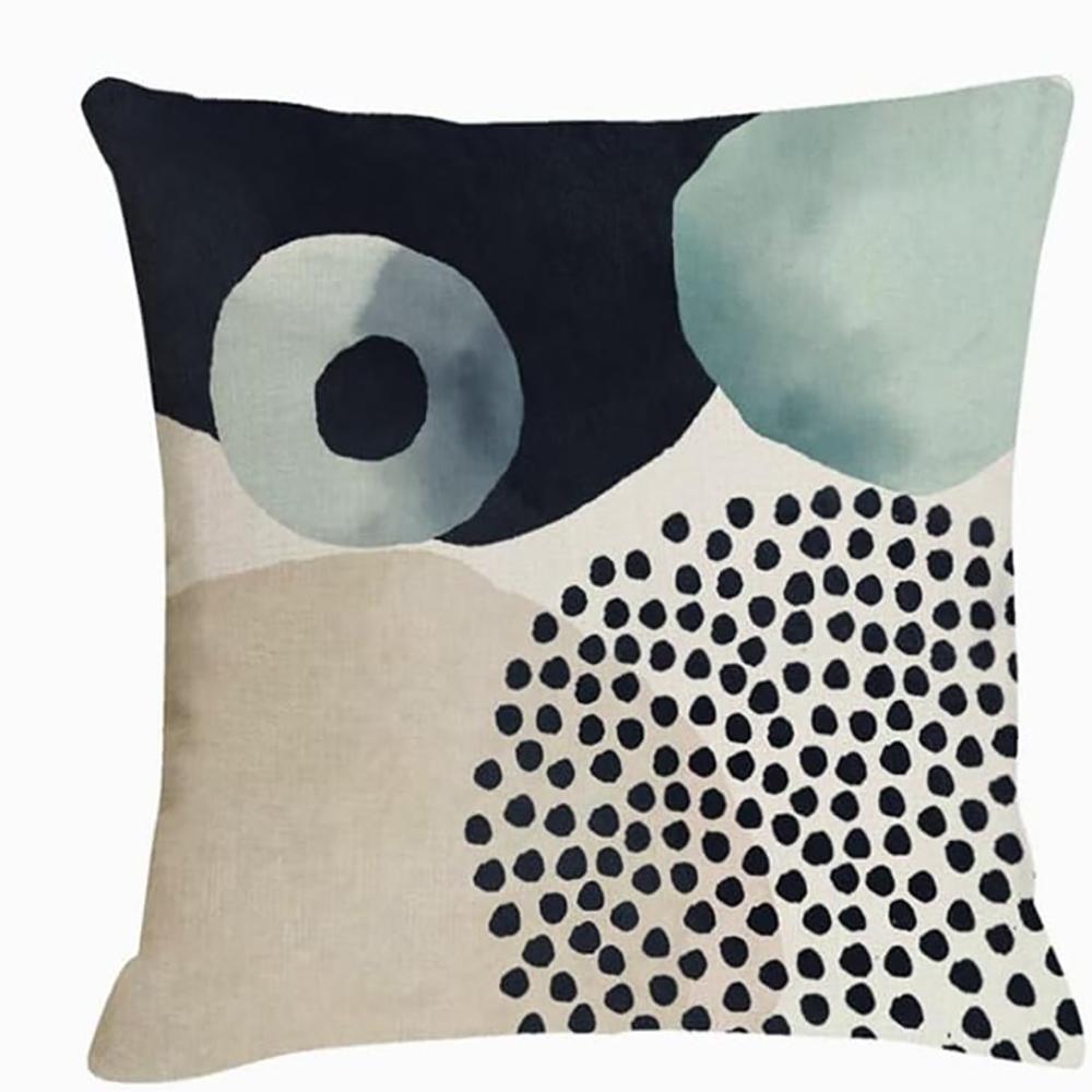 Геометрический узор в стиле туши и акварели Простая и элегантная наволочка Декоративная наволочка для подушки на диван или в спальню на молнии