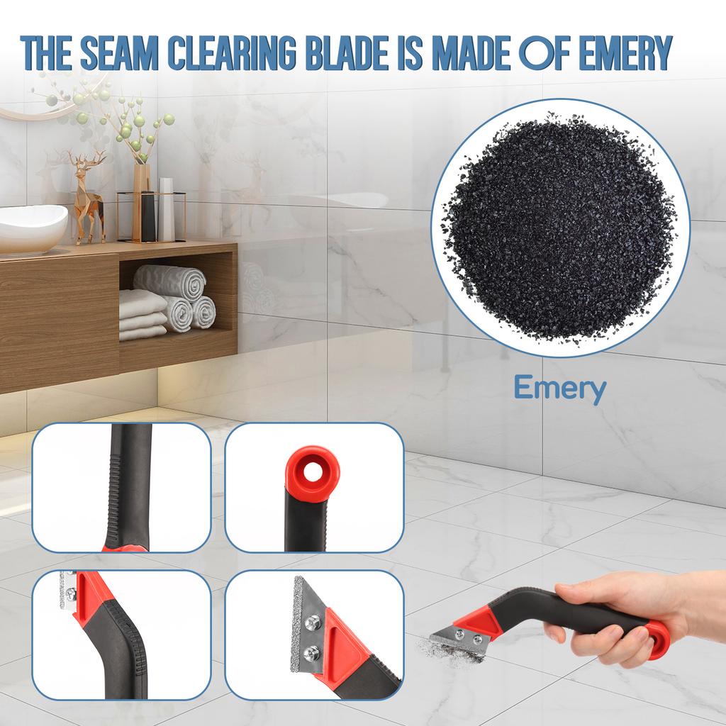 Набор инструментов для удаления затирки с 6 лезвиями: скошенное лезвие, лезвие с эмери, инструменты для герметизации затирки, инструмент для удаления затирки для очистки напольной плитки