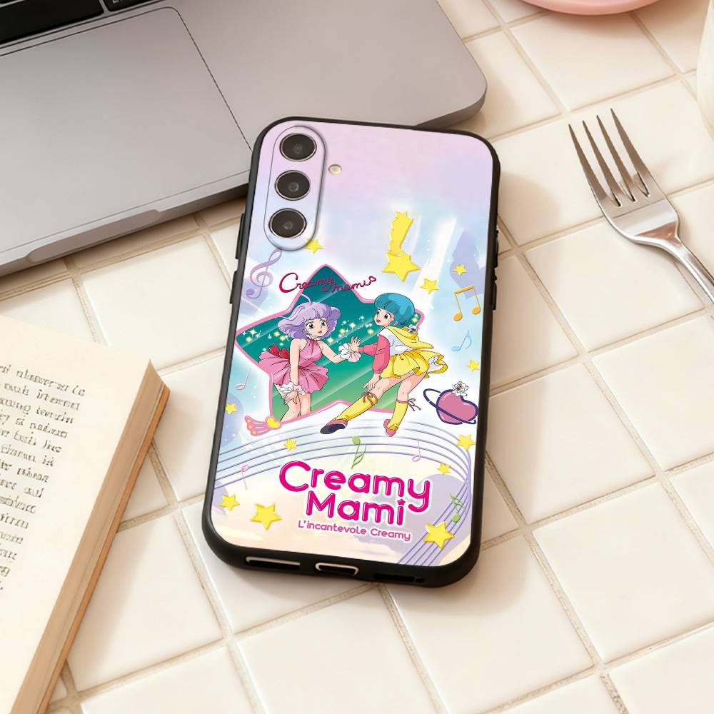 M-Магическая Ангел Кремовая M-Мами Чехол для телефона Для Samsung Galaxy A73,A72,A71,A70,A53,A52,A51,Другие Мягкий Черный Корпус