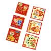 6pcs Traditional Red Envelopes Cartoon Money Bags Cash Gift Package  New Year Celebration