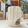 Hot-selling ceramic biscuit cup coffee cup white porcelain creative breakfast mug face milk water cup