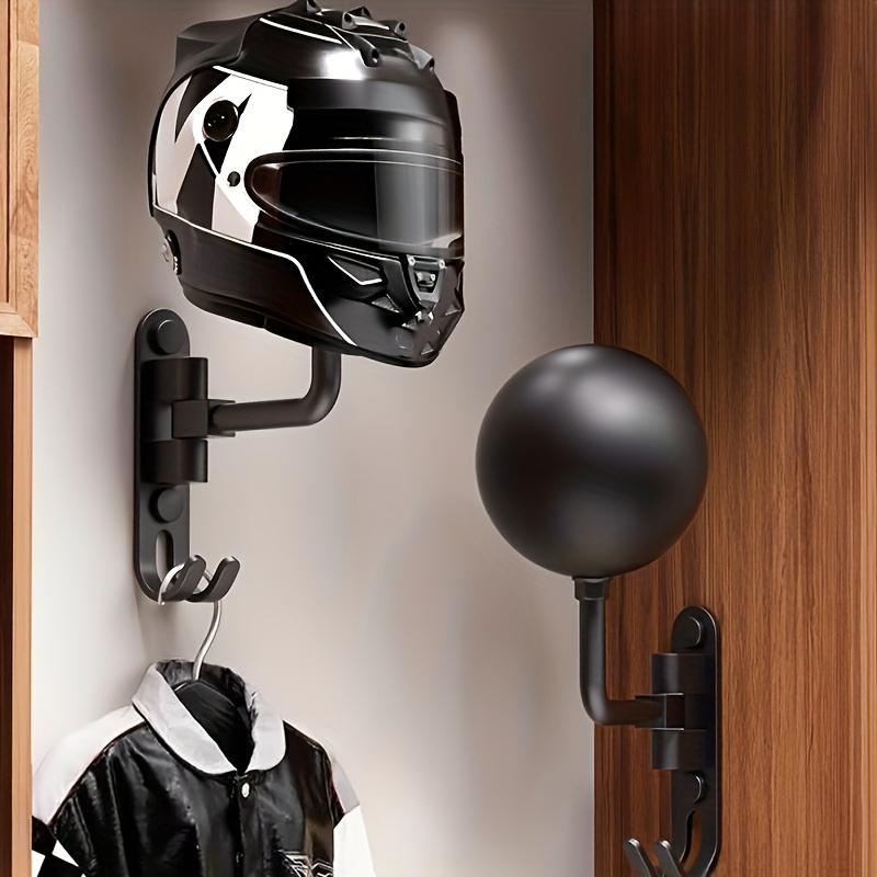 Motorcycle Helmet Rack Wall Mount Metal Hat Bike Helmet Holder Double Hook Display Helmet Hanger Stand Motorcycle Accessories