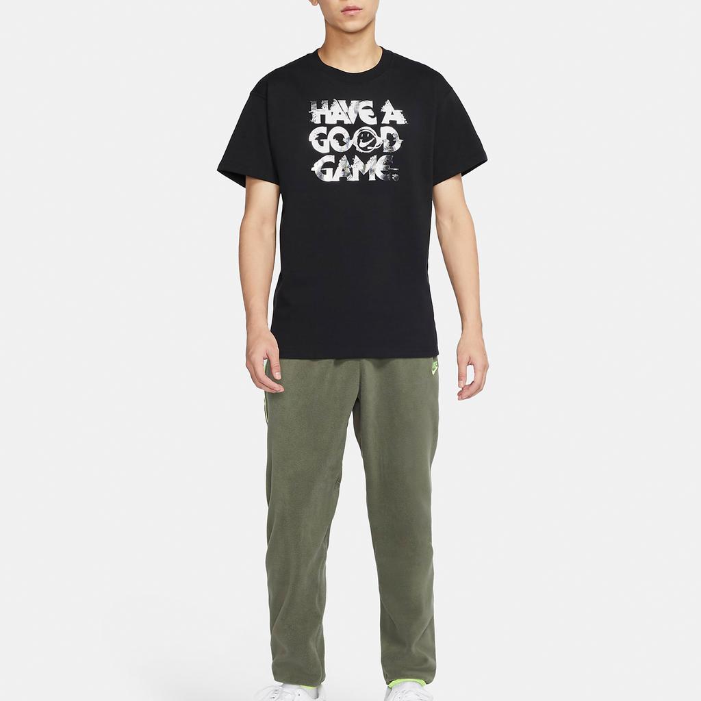 Nike Спортивная одежда Max 90 с принтом и круглым вырезом, повседневная футболка с коротким рукавом, мужские топы, черный DC3939-010