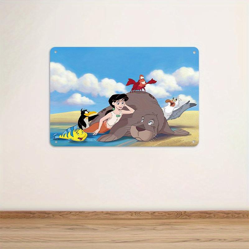 Miniso Мир анимации Диснея Металлическая табличка Декор Настенный декор Искусство Настенная роспись Украшение комнаты Декор Ретро Металлическая табличка Тарелка Бар Постеры