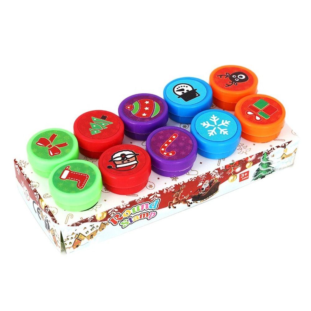 10/12/26Pcs Cartoon Children's Self-stamp Set for Children Treasure Box Prize Birthday Party Gift