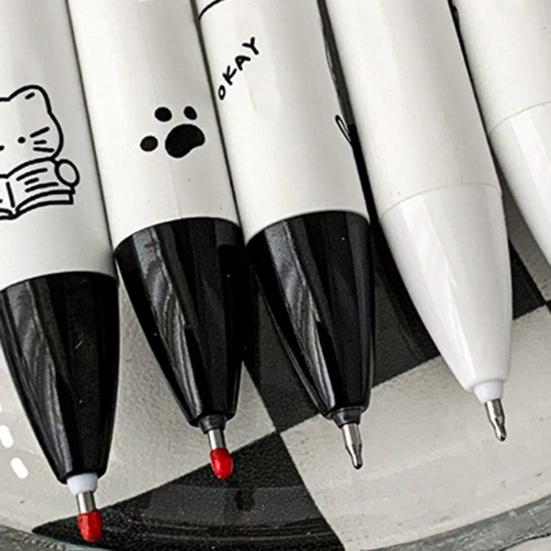 6 шт. гелевая ручка, удобная ручка, пресс-тип, студенческая ручка, гладкая ручка для письма, милые канцелярские принадлежности, школьная ручка