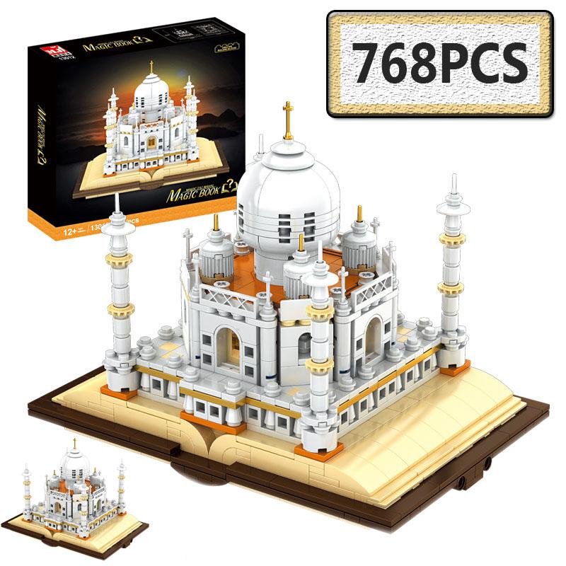 City Street View Taj Mahal Miniature Model Moc Block Famous Creative Building Toy For Children India World Famous Architecture