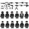 Moc Набор военных строительных блоков Черный Спецназ Джип с мелкими деталями для сборки Игрушка в пакете)