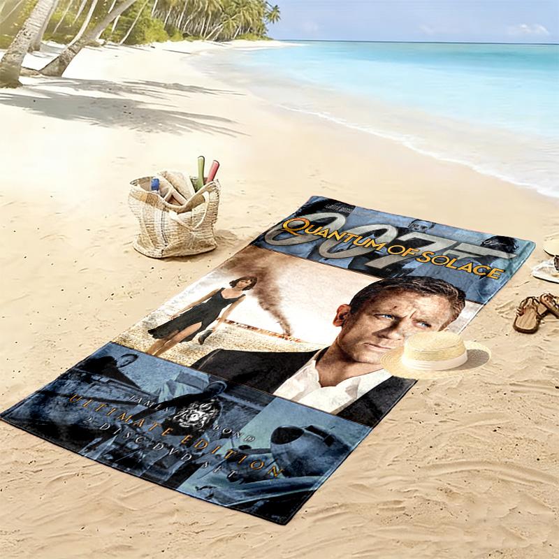 Espionage Intrigue Quantum Solace beach towel soft Beach towel for vacation photos swim Absorbent bath towel Outdoor pool towel beach