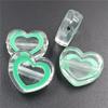4pcs Acrylic Transparent Drip Oil Love Beads DIY Handmade Material Jewelry Phone Case Accessories