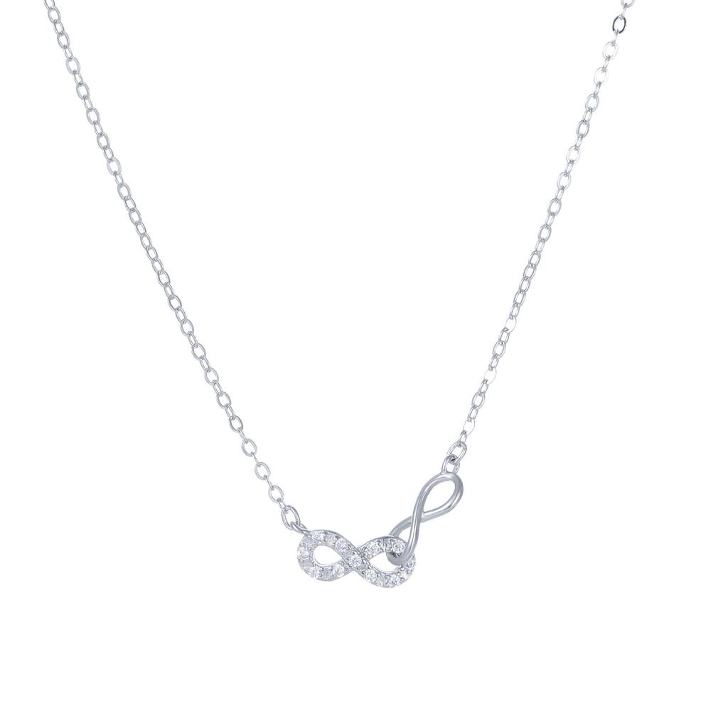 S925 Sterling Silver Infinity Choker Necklace for Women