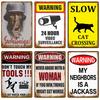 Retro Warning Metal Sign Danger Vintage Plaque Caution Tin Sign Poster Metal Plate For Garage Home Man Cave Wall Decor Cafe Club