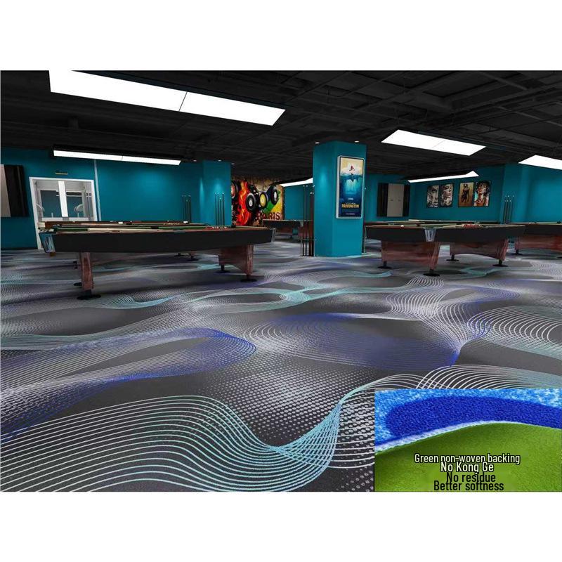 Luxury Fireproof Nylon Billiard Hall Carpet for Hotels - Large Area Print Mat