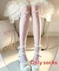 Lolita Overtheknee Stockings With Butterfly Bow Summer Sheer Nylon For Women