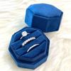 Exquisite Octagonal Display Box With Detachable Lid Velvet Jewelry Box Ring Storage Box