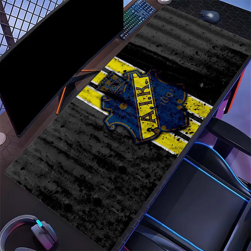 AIK Fotboll Print Cushion Non-slip Laptop Tablet Big Mousepad XXL Mat Mini PC Playmat With Lock edge
