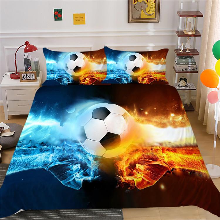 Футбольная серия Полиэстеровое постельное белье Двух- или трехпредметное 3D цифровая печать