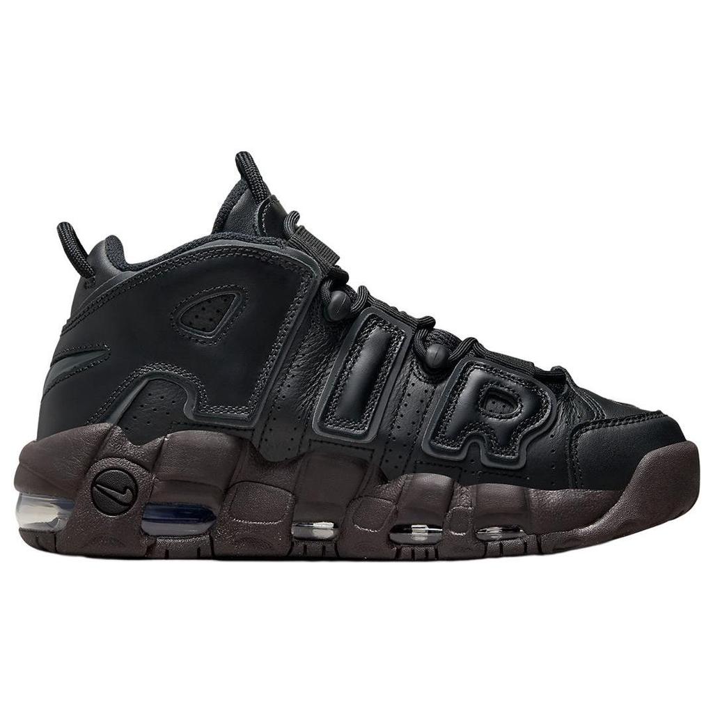 Nike Air More Uptempo Черные бархатные коричневые женские кроссовки антрацит DV1137-001