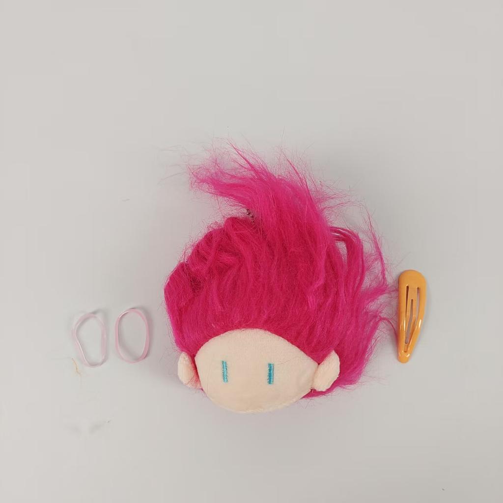 Cute Ball Head Fried Hair Doll Cotton Doll Pendant Doll Plush Keychain Bag Small Gift Female