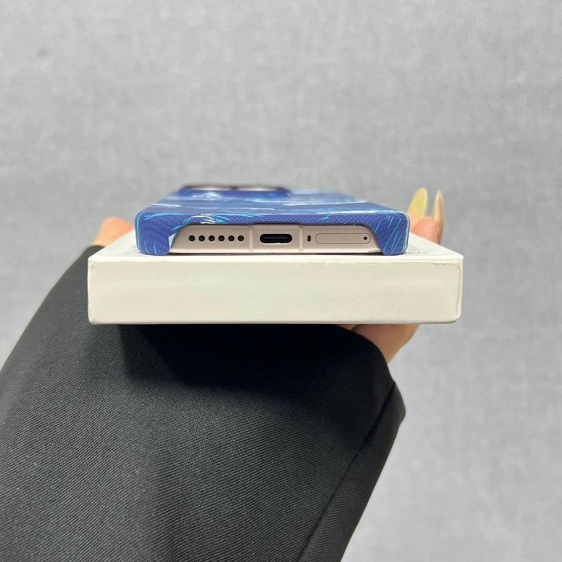 Для Xiaomi 17 Чехол Роскошная Волна Текстура Легкий Жесткий ПК Задняя Крышка Телефона Полупакет Пылезащитный Нескользящий Бампер
