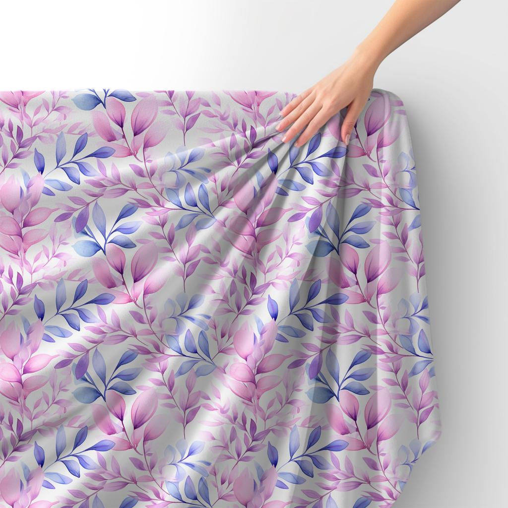 Royal Samt Stoff Polyester Zum Nähen - Motiv Blätter - Rdx2479